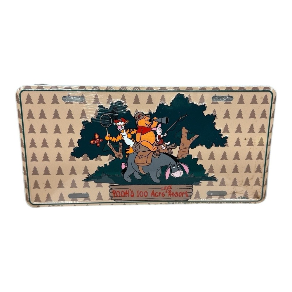 Pooh's‎ 100 Acre Resort WDW License Plate Sealed 1997